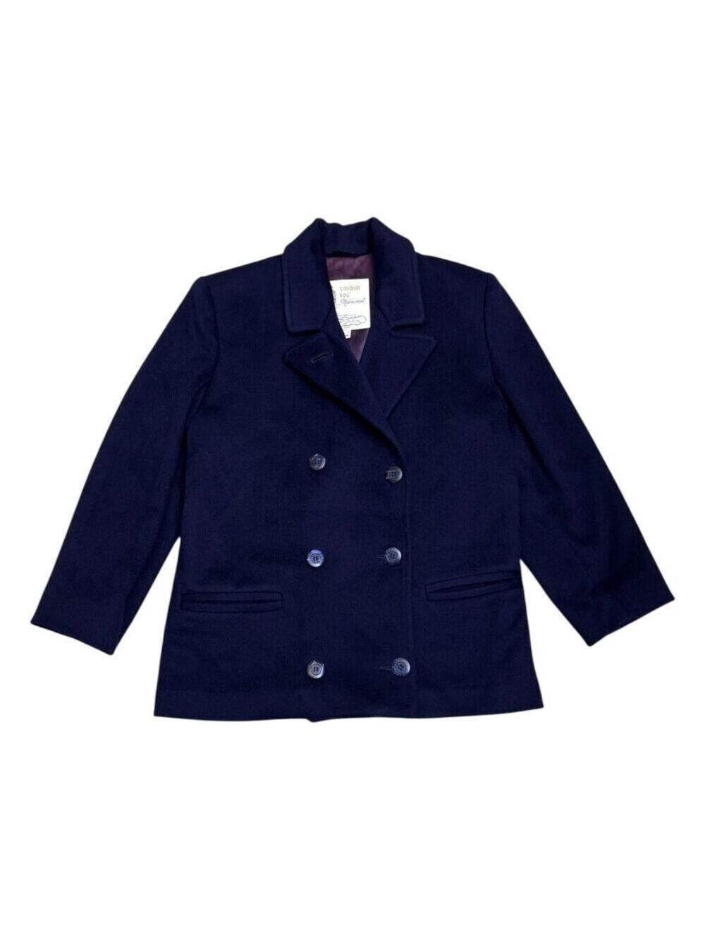 LONDON FOG Pea Coat Maincoats Vintage Retro Blue Business Winter Womens 6 Petite